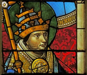 Raam met Sint Gregorius